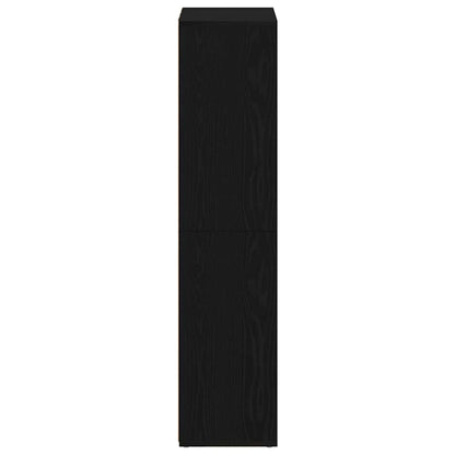 vidaXL Bücherregal Schwarz Eichen-Optik 66x30x130 cm Holzwerkstoff