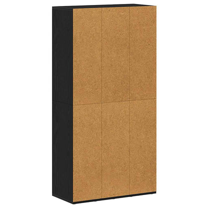 vidaXL Bücherregal Schwarz Eichen-Optik 66x30x130 cm Holzwerkstoff