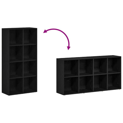 vidaXL Bücherregal Schwarz Eichen-Optik 66x30x130 cm Holzwerkstoff