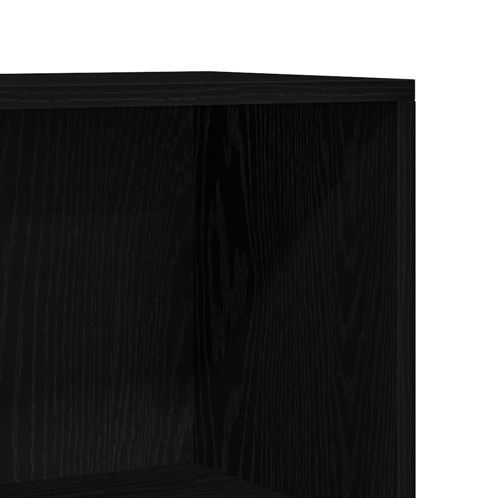vidaXL Bücherregal Schwarz Eichen-Optik 66x30x130 cm Holzwerkstoff