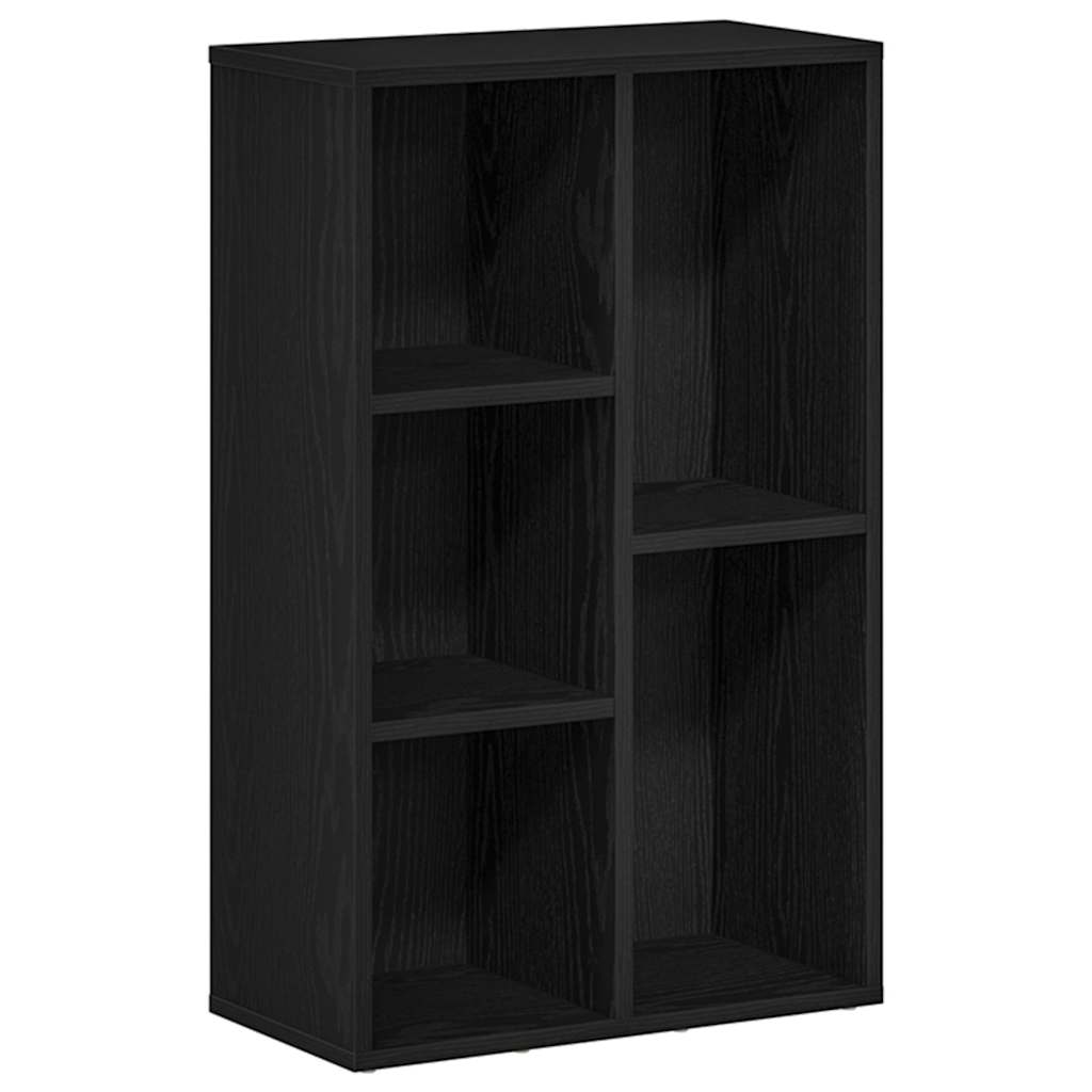 vidaXL Bücherregal Schwarz Eichen-Optik 50x25x80 cm Holzwerkstoff