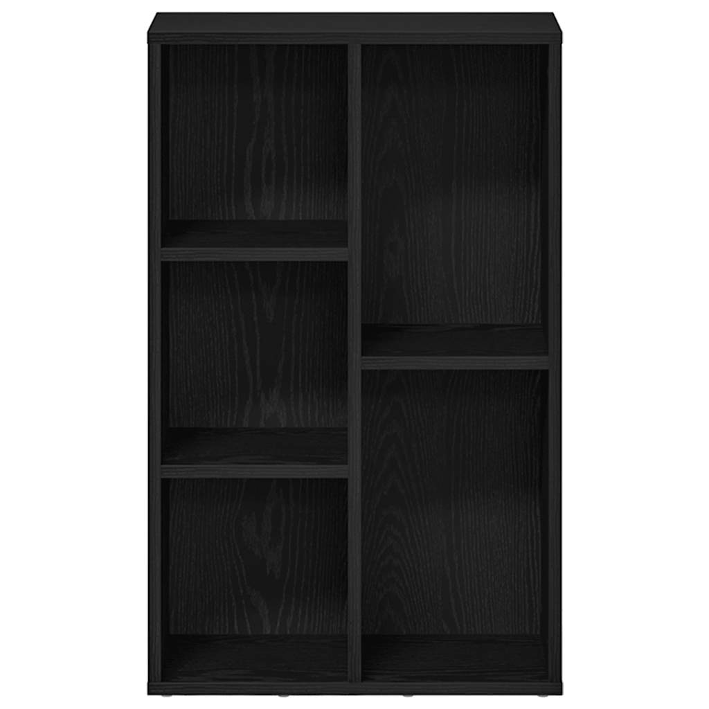 vidaXL Bücherregal Schwarz Eichen-Optik 50x25x80 cm Holzwerkstoff