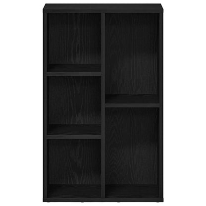 vidaXL Bücherregal Schwarz Eichen-Optik 50x25x80 cm Holzwerkstoff