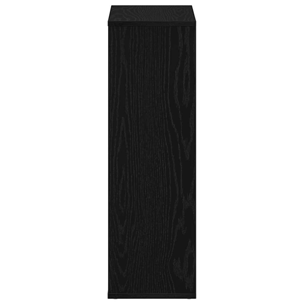 vidaXL Bücherregal Schwarz Eichen-Optik 50x25x80 cm Holzwerkstoff