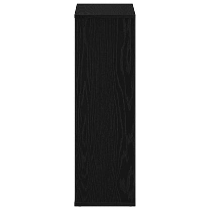 vidaXL Bücherregal Schwarz Eichen-Optik 50x25x80 cm Holzwerkstoff