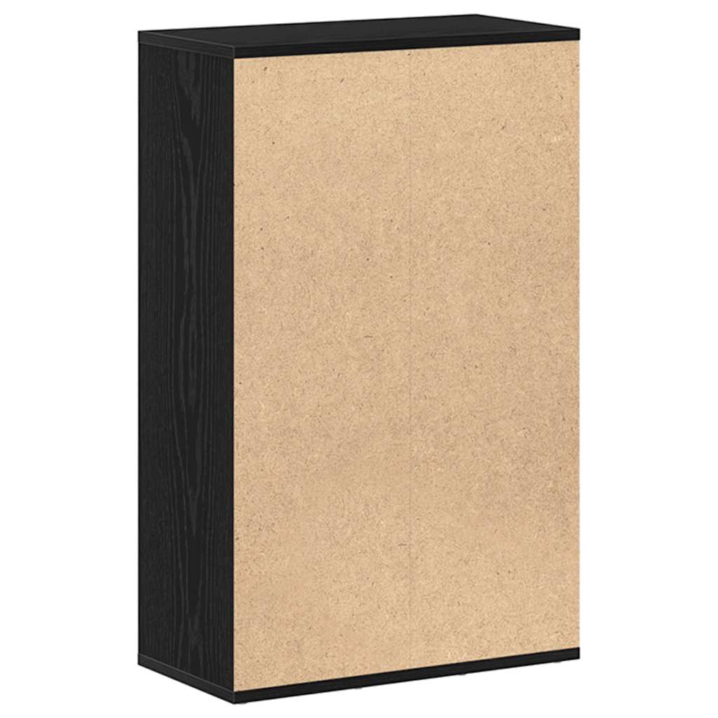 vidaXL Bücherregal Schwarz Eichen-Optik 50x25x80 cm Holzwerkstoff