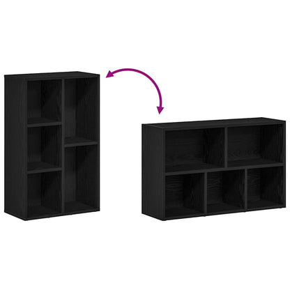vidaXL Bücherregal Schwarz Eichen-Optik 50x25x80 cm Holzwerkstoff