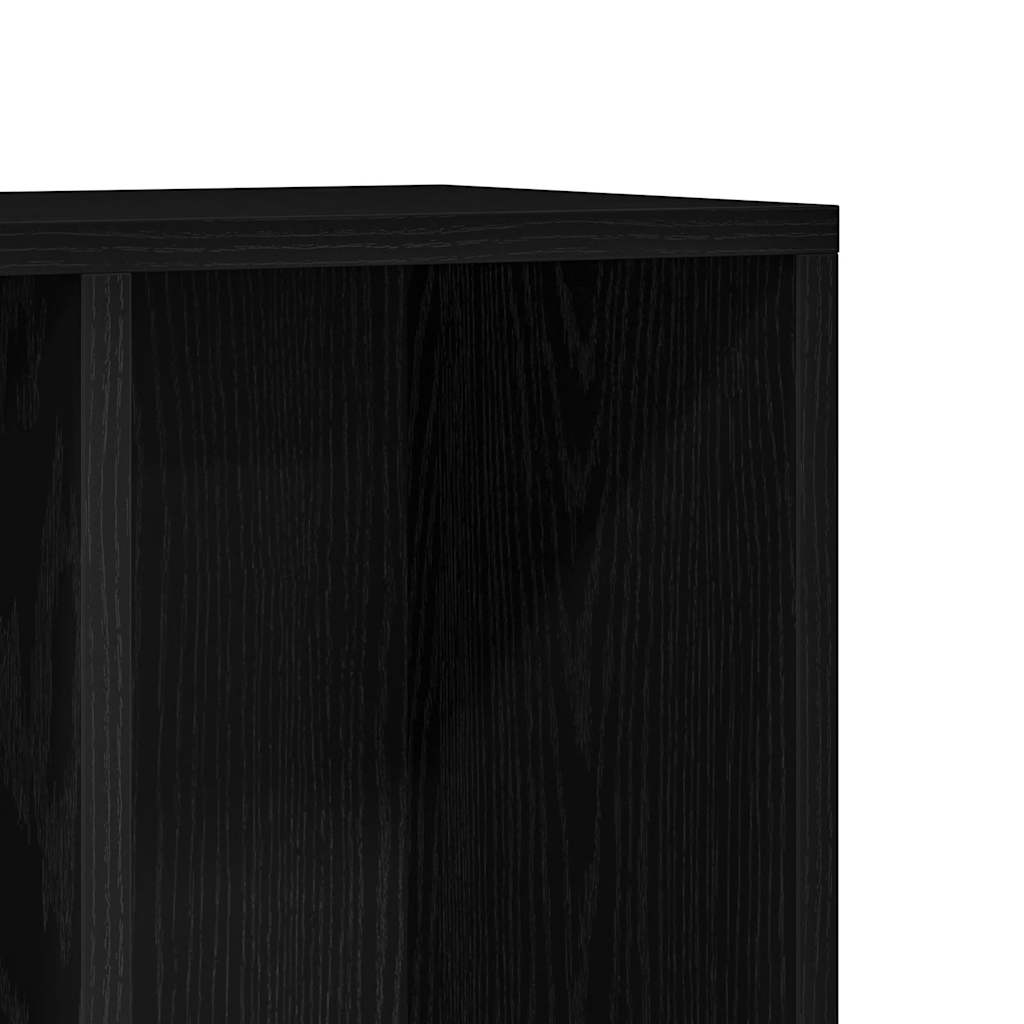vidaXL Bücherregal Schwarz Eichen-Optik 50x25x80 cm Holzwerkstoff
