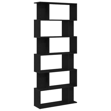 vidaXL Bücherregal Schwarz Eichen-Optik 80x24x190,5 cm Holzwerkstoff