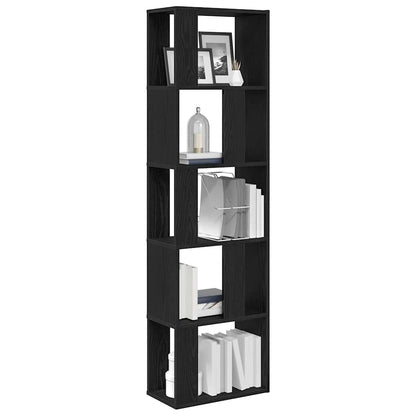 vidaXL Bücherregal/Raumteiler Schwarz Eichen-Optik 45x24x159 cm