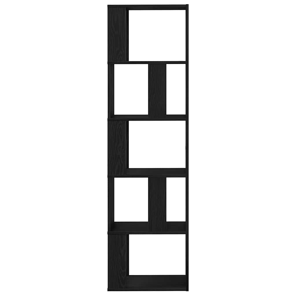vidaXL Bücherregal/Raumteiler Schwarz Eichen-Optik 45x24x159 cm