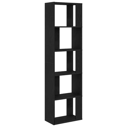 vidaXL Bücherregal/Raumteiler Schwarz Eichen-Optik 45x24x159 cm