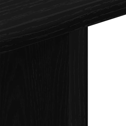 TV-Schrank mit Rollen Schwarz Eichen-Optik 80x40x45 cm