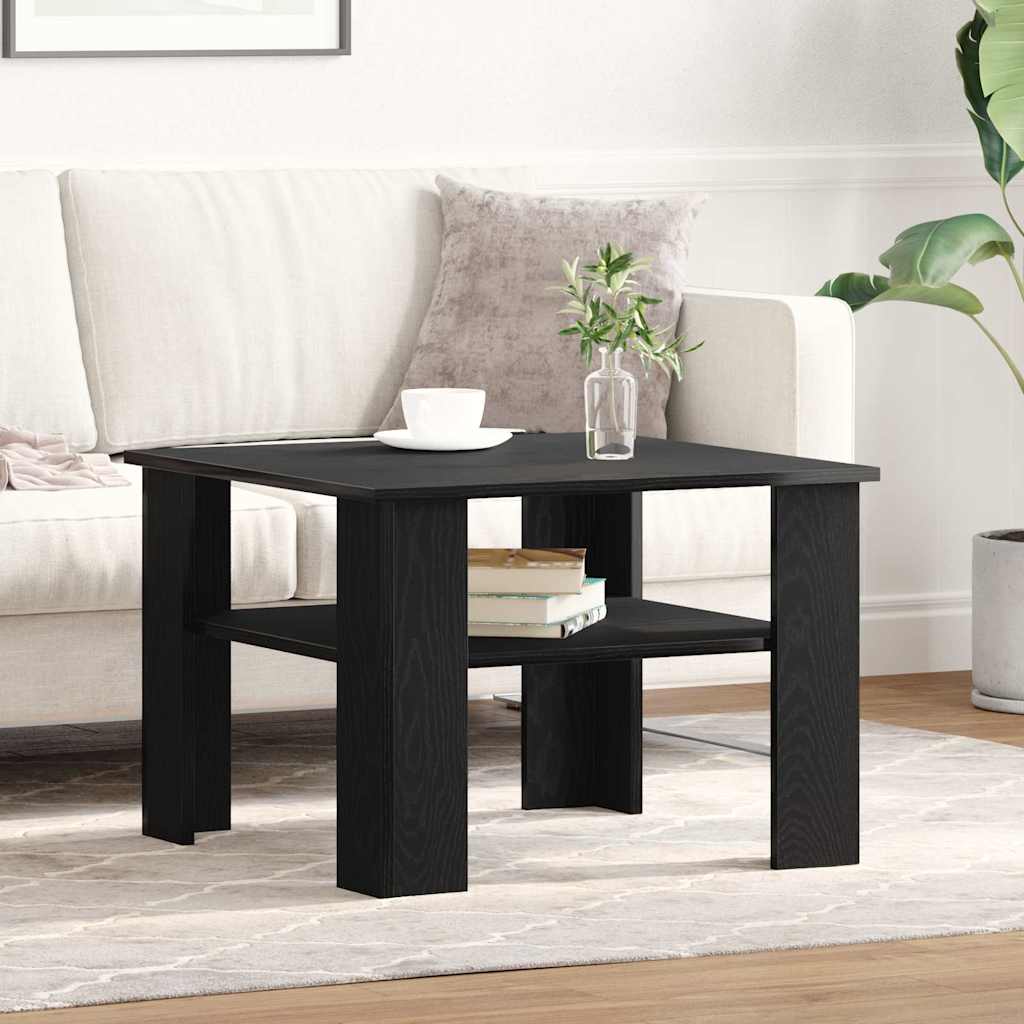 Couchtisch Schwarz Eichen-Optik 60 x 60 x 42 cm Holzwerkstoff
