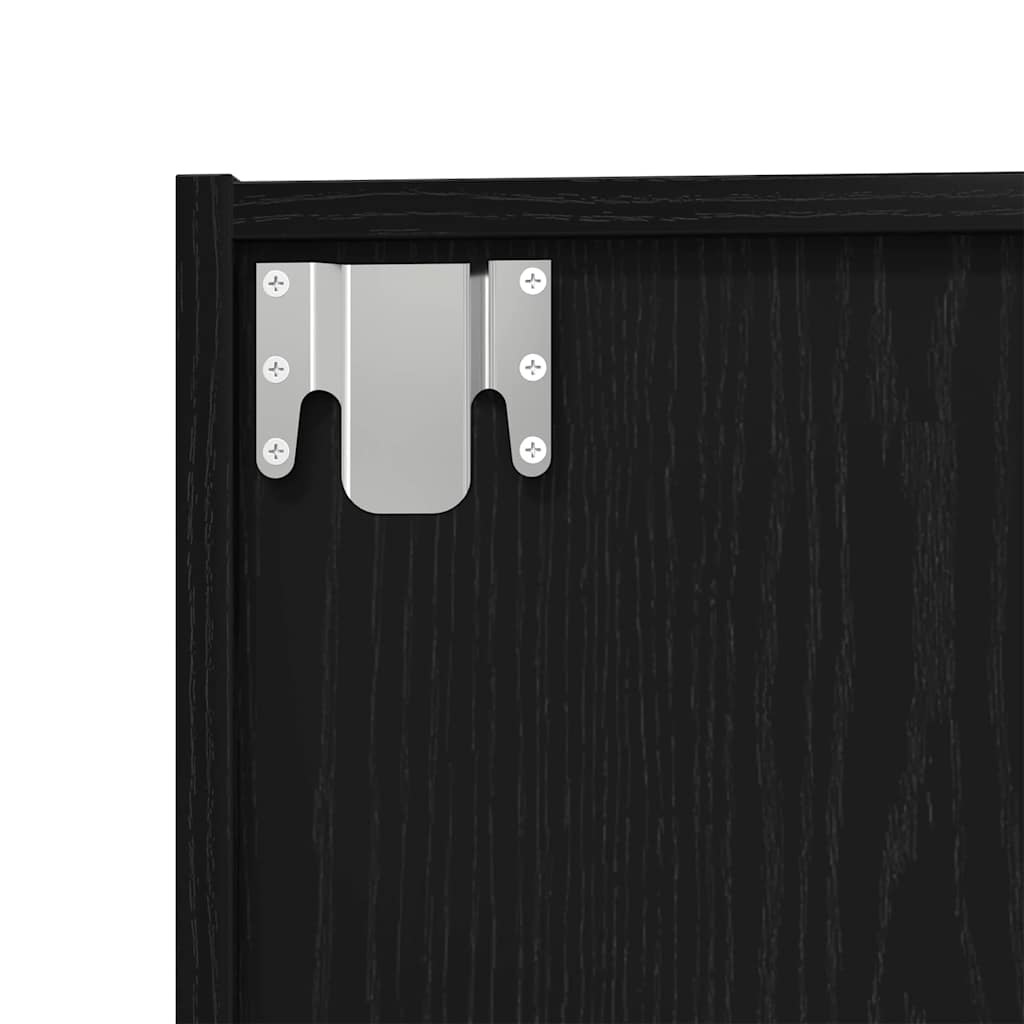 vidaXL Bücherregal Schwarz Eichen-Optik 143 x 30 x 36 cm Holzwerkstoff