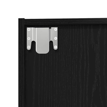 vidaXL Bücherregal Schwarz Eichen-Optik 143 x 30 x 36 cm Holzwerkstoff