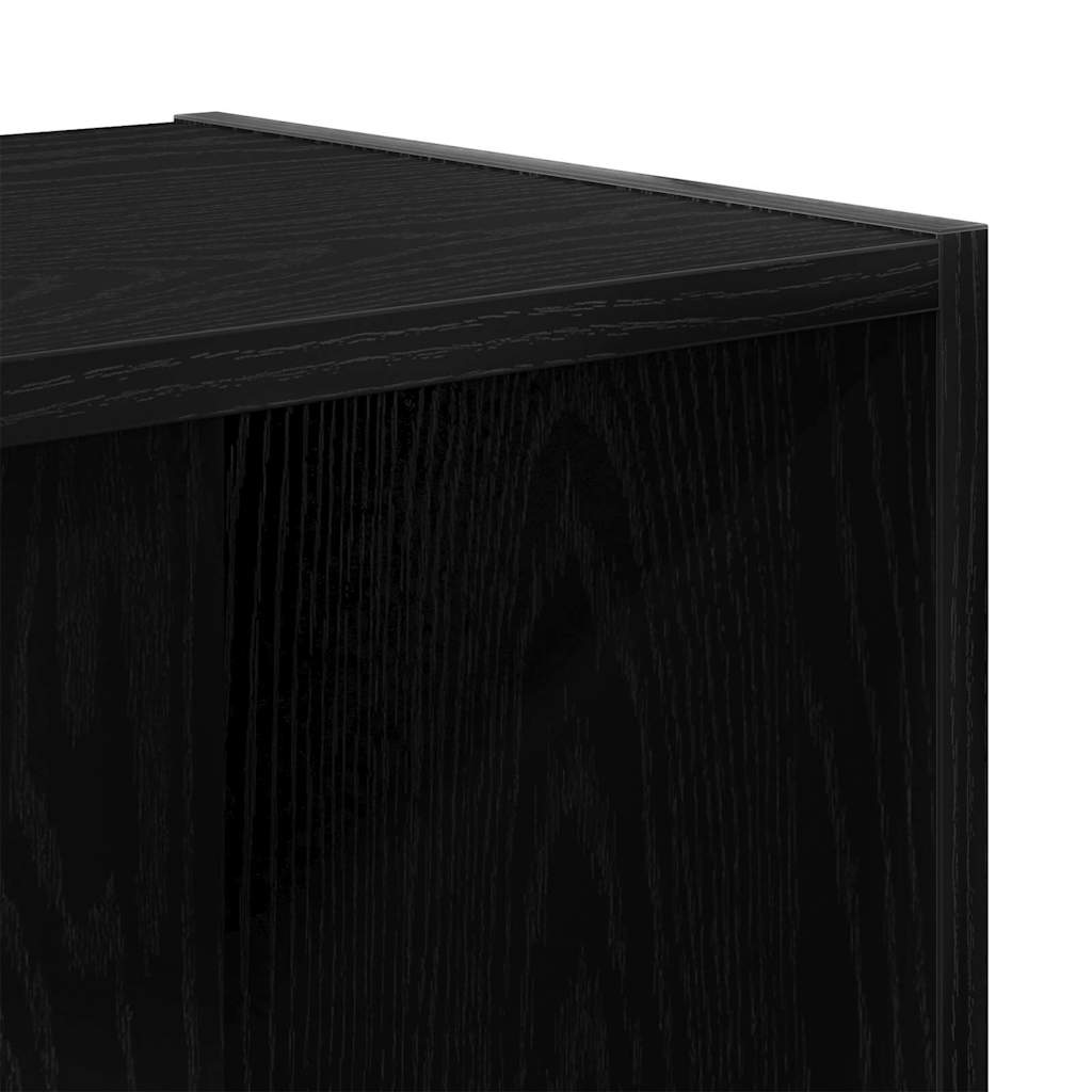 vidaXL Bücherregal Schwarz Eichen-Optik 143 x 30 x 36 cm Holzwerkstoff