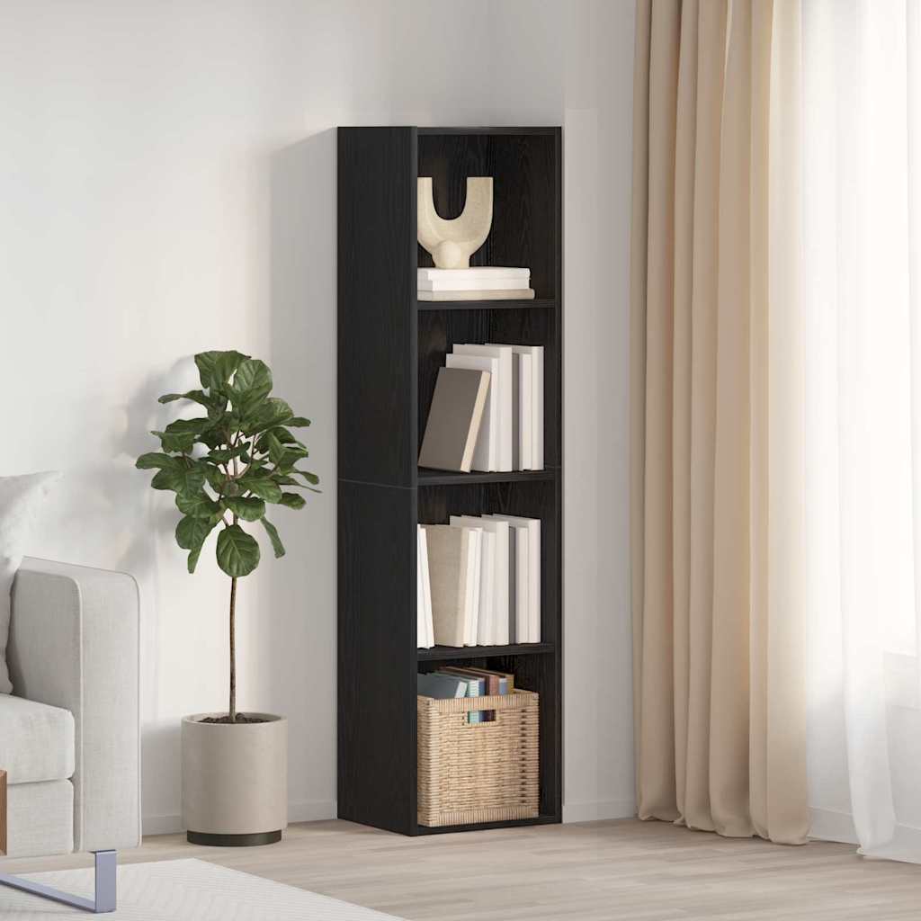 vidaXL Bücherregal Schwarz Eichen-Optik 143 x 30 x 36 cm Holzwerkstoff