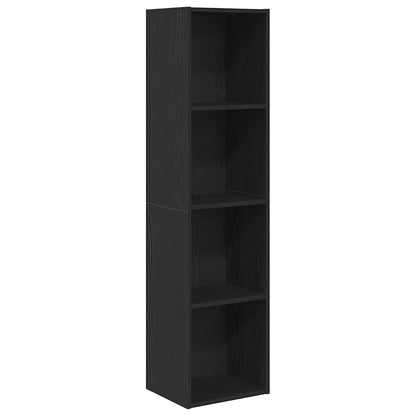 vidaXL Bücherregal Schwarz Eichen-Optik 143 x 30 x 36 cm Holzwerkstoff