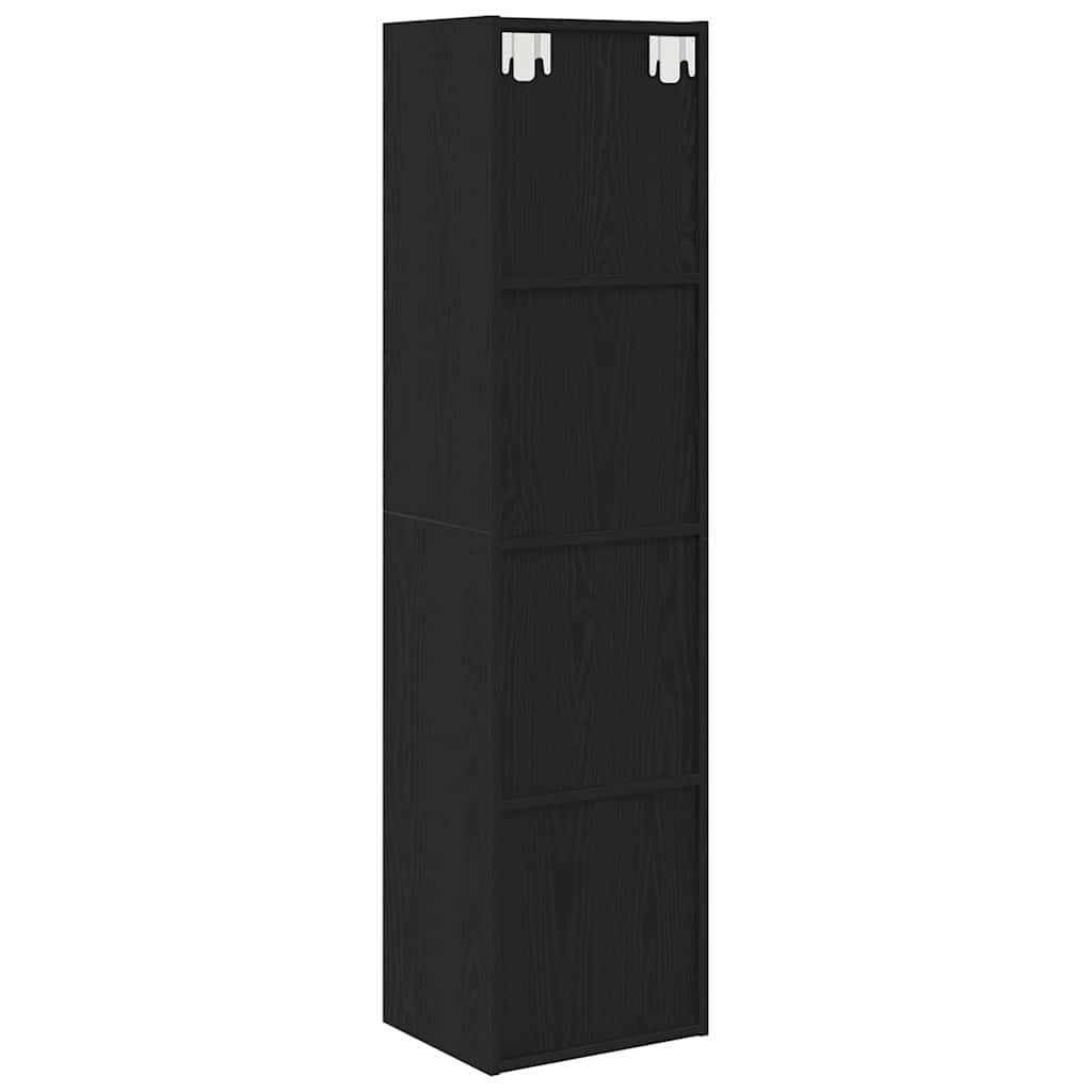 vidaXL Bücherregal Schwarz Eichen-Optik 143 x 30 x 36 cm Holzwerkstoff