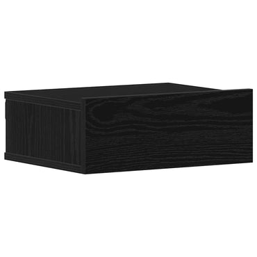 vidaXL Schwebender Nachttisch Schwarze Eiche 40 x 32 x 15 cm Holzwerkstoff