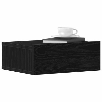 vidaXL Schwebende Nachttische 2 Stück Schwarze Eiche 40 x 32 x 15 cm Holzwerkstoff
