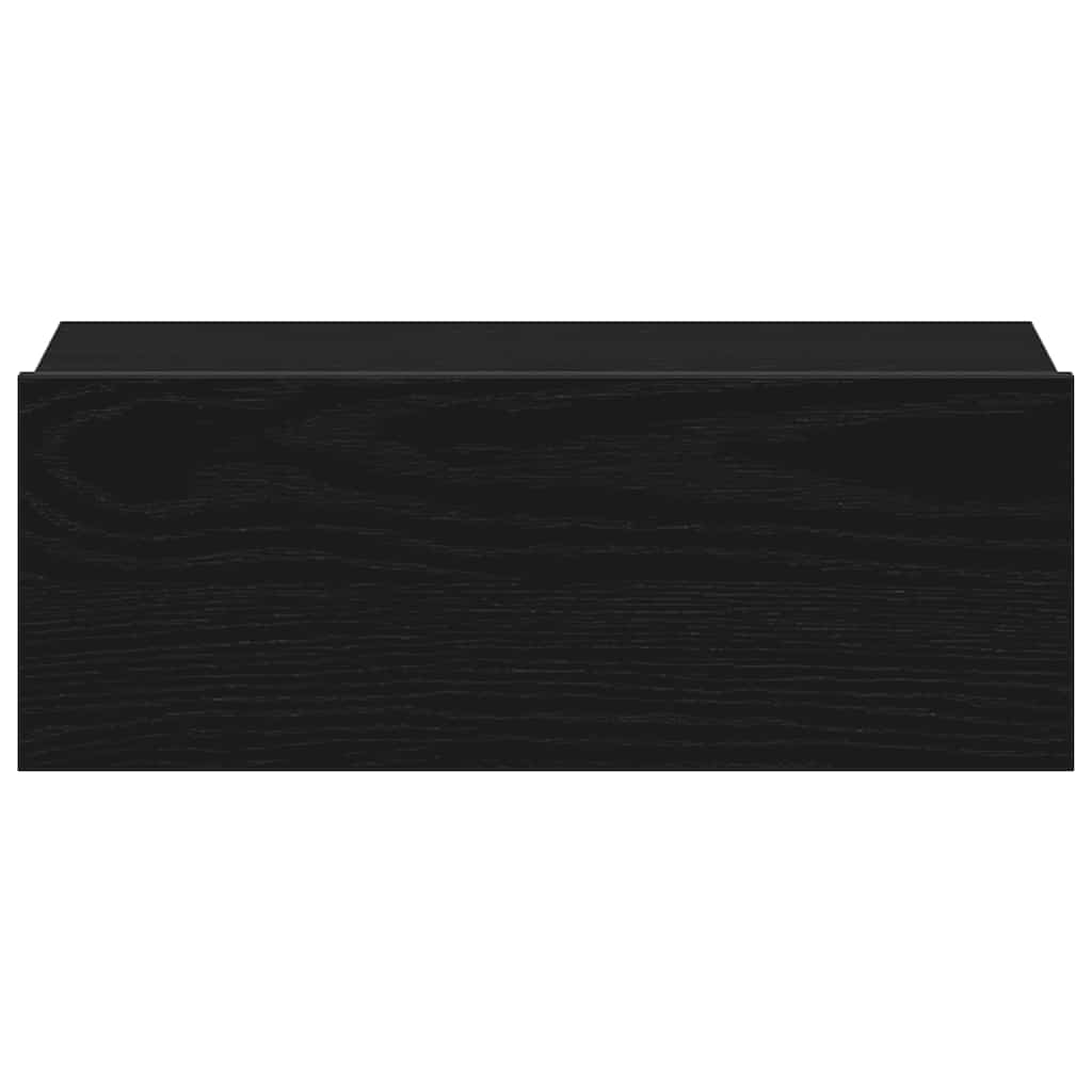 vidaXL Schwebende Nachttische 2 Stück Schwarze Eiche 40 x 32 x 15 cm Holzwerkstoff