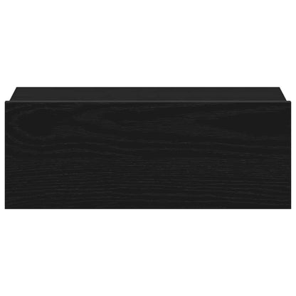 vidaXL Schwebende Nachttische 2 Stück Schwarze Eiche 40 x 32 x 15 cm Holzwerkstoff