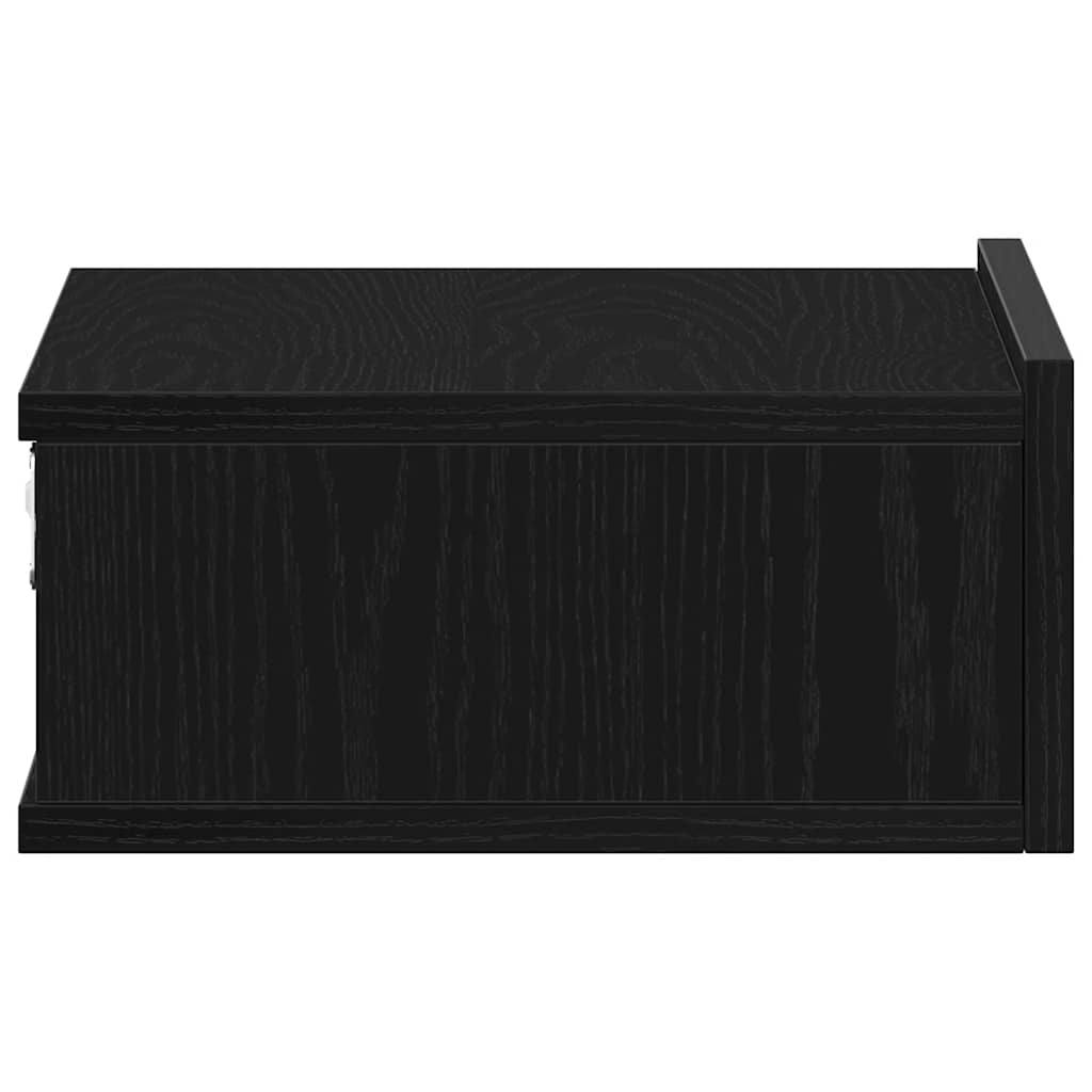 vidaXL Schwebende Nachttische 2 Stück Schwarze Eiche 40 x 32 x 15 cm Holzwerkstoff