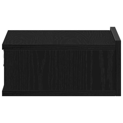 vidaXL Schwebende Nachttische 2 Stück Schwarze Eiche 40 x 32 x 15 cm Holzwerkstoff