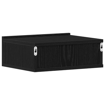 vidaXL Schwebende Nachttische 2 Stück Schwarze Eiche 40 x 32 x 15 cm Holzwerkstoff