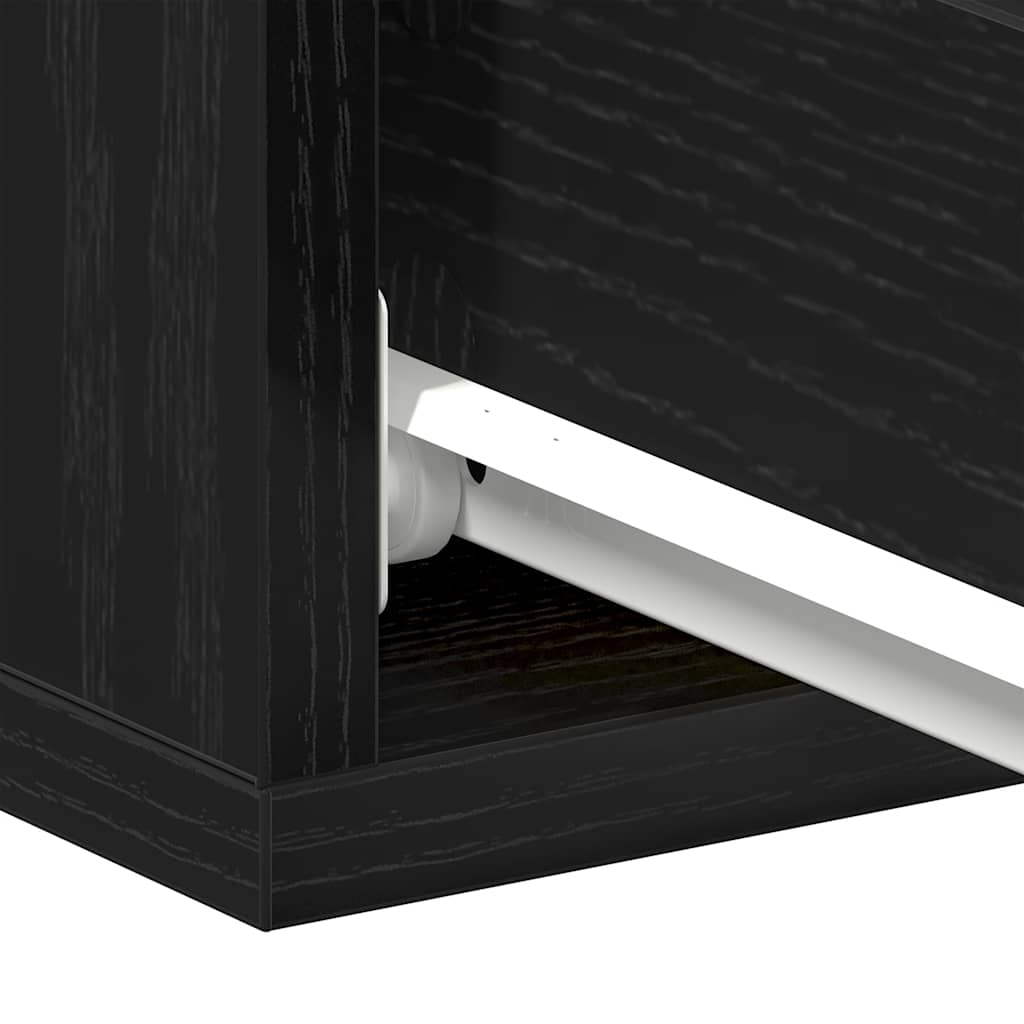 vidaXL Schwebende Nachttische 2 Stück Schwarze Eiche 40 x 32 x 15 cm Holzwerkstoff