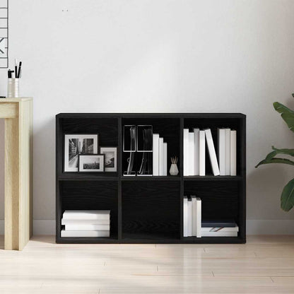 vidaXL Bücherregal Schwarz Eichen-Optik 66x30x98 cm Holzwerkstoff
