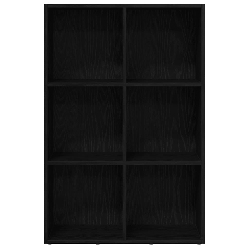 vidaXL Bücherregal Schwarz Eichen-Optik 66x30x98 cm Holzwerkstoff