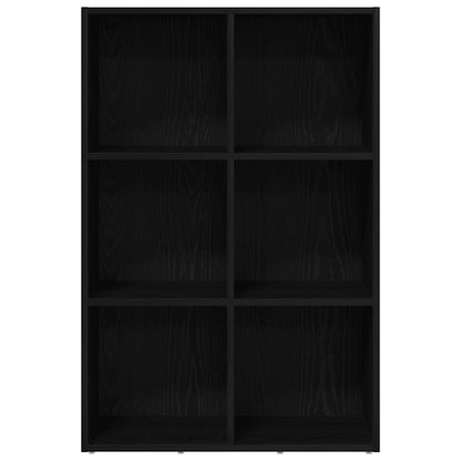 vidaXL Bücherregal Schwarz Eichen-Optik 66x30x98 cm Holzwerkstoff