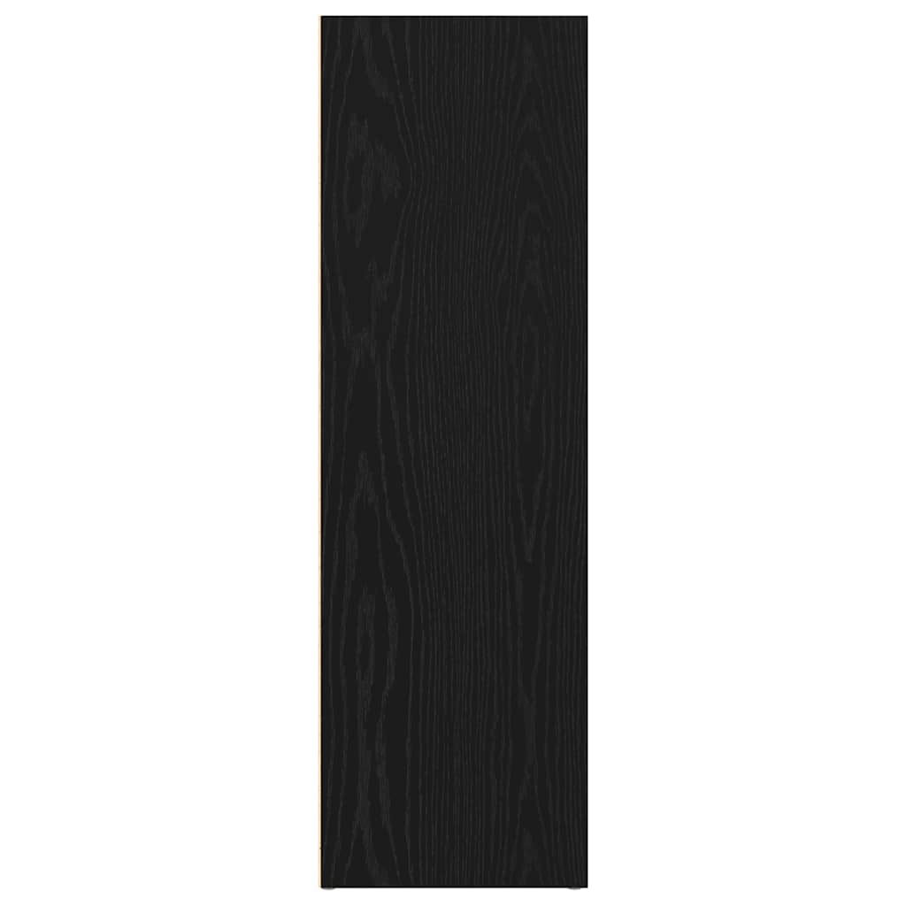 vidaXL Bücherregal Schwarz Eichen-Optik 66x30x98 cm Holzwerkstoff