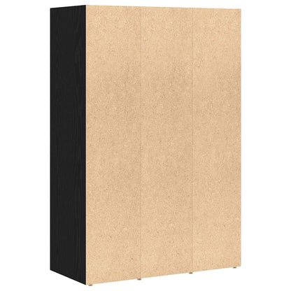 vidaXL Bücherregal Schwarz Eichen-Optik 66x30x98 cm Holzwerkstoff