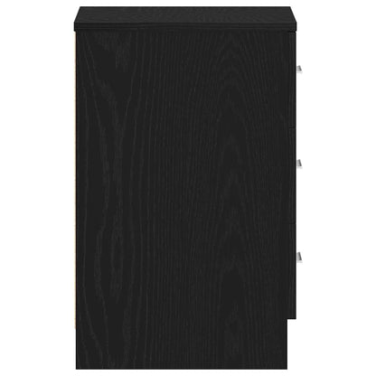 Nachttische 2 Stk. Schwarze Eiche 38x35x55 cm Holzwerkstoff