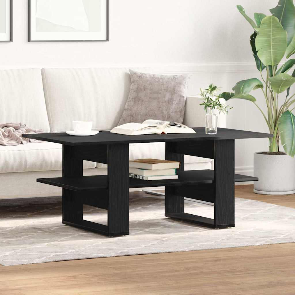 vidaXL Couchtisch Schwarz Eichen-Optik 102 x 55 x 42 cm Holzwerkstoff