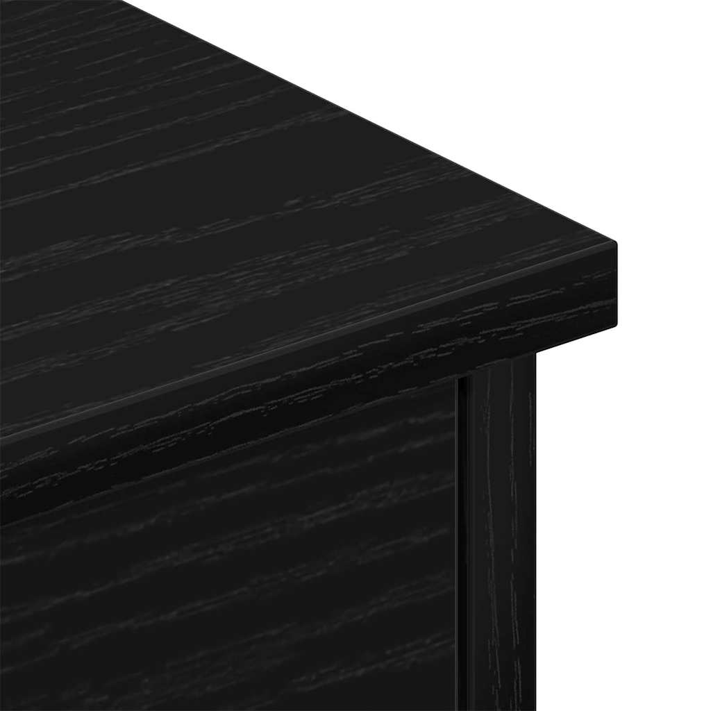 vidaXL Wandschrank Wandmontiert Schwarz Eichen-Optik 60 x 26 x 18,5 cm