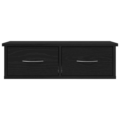 vidaXL Wandschrank Wandmontiert Schwarz Eichen-Optik 60 x 26 x 18,5 cm