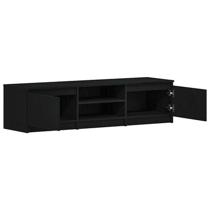 TV-Schrank Schwarz Eichen-Optik 140x40x36 cm Holzwerkstoff