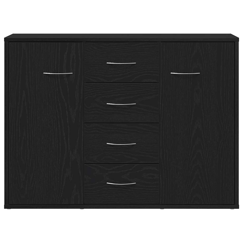 vidaXL Sideboard Schwarz Eichen-Optik 88x30x64 cm Holzwerkstoff