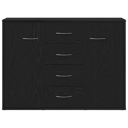 vidaXL Sideboard Schwarz Eichen-Optik 88x30x64 cm Holzwerkstoff