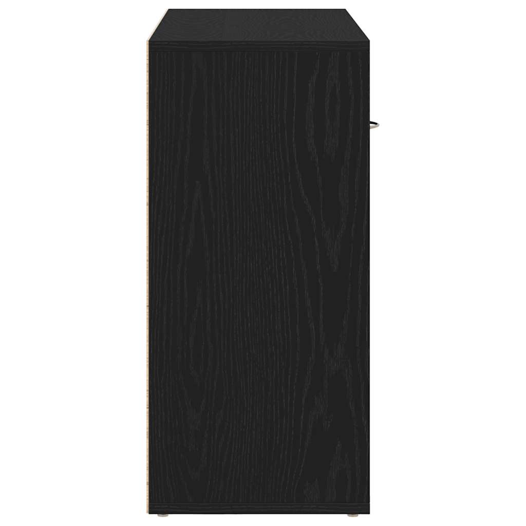vidaXL Sideboard Schwarz Eichen-Optik 88x30x64 cm Holzwerkstoff