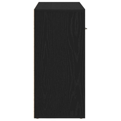 vidaXL Sideboard Schwarz Eichen-Optik 88x30x64 cm Holzwerkstoff