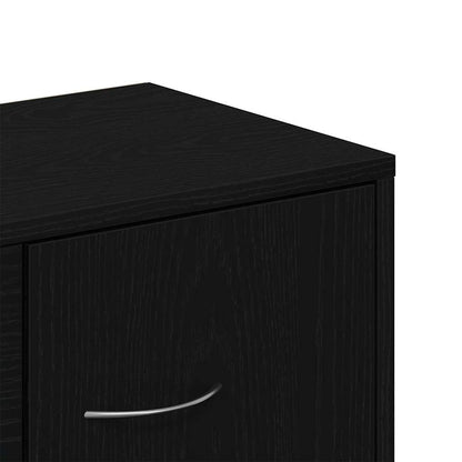 vidaXL Sideboard Schwarz Eichen-Optik 88x30x64 cm Holzwerkstoff