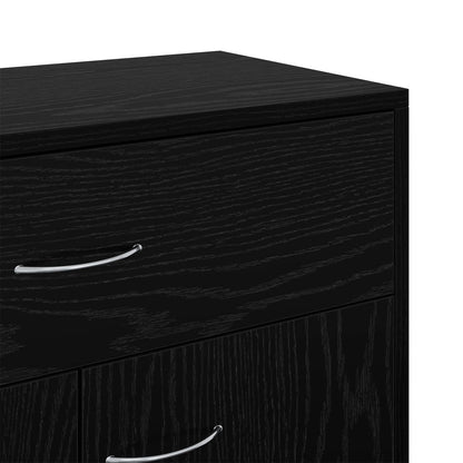 vidaXL Sideboard Schwarz Eichen-Optik 60 x 30 x 75 cm Holzwerkstoff