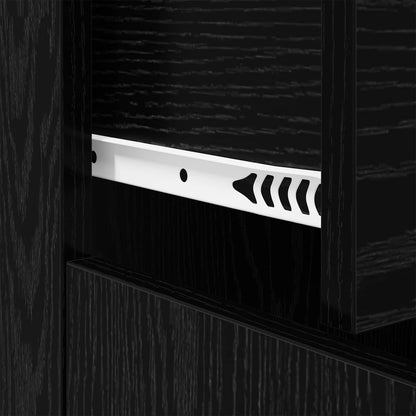 vidaXL Sideboard Schwarz Eichen-Optik 60 x 30 x 75 cm Holzwerkstoff