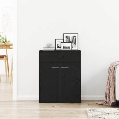 vidaXL Sideboard Schwarz Eichen-Optik 60 x 30 x 75 cm Holzwerkstoff